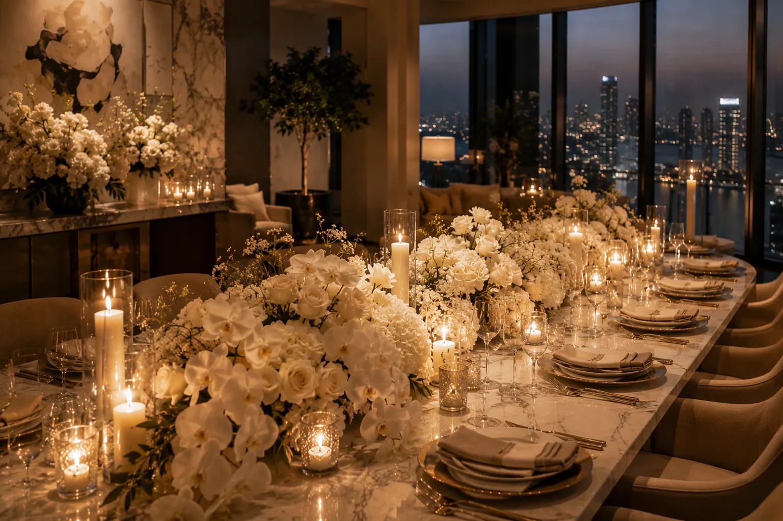 Private dinner styling